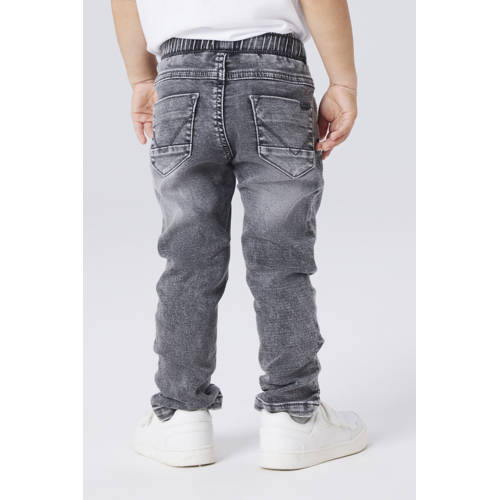 NAME IT MINI slim fit jeans grey denim Grijs Jongens Stretchkatoen Effen - maat 104 afbeelding