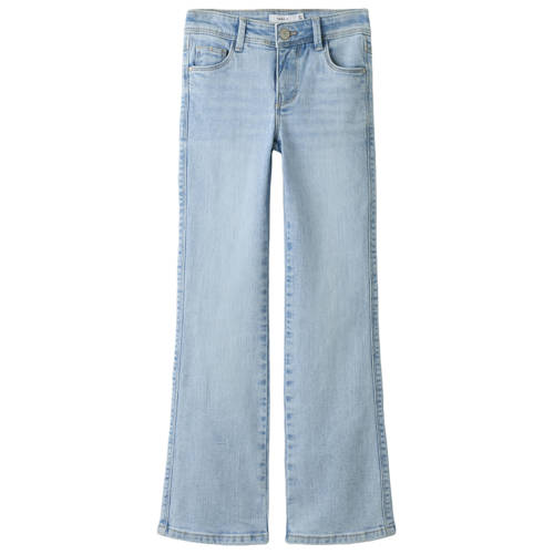 NAME IT KIDS bootcut jeans light blue bleached Blauw Meisjes Katoen Effen - maat 104 afbeelding