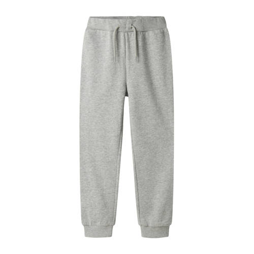 NAME IT KIDS casual broek grijs melange Jongens Katoen Effen - maat 122 afbeelding