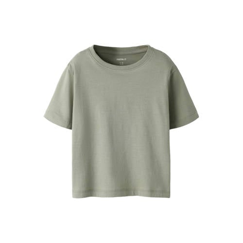 NAME IT MINI T-shirt Grijs Jongens Katoen Ronde hals Effen - maat 104 afbeelding