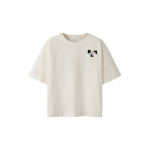 NAME IT KIDS T-shirt met backprint wit Meisjes Katoen Ronde hals Backprint - maat 146/152 afbeelding