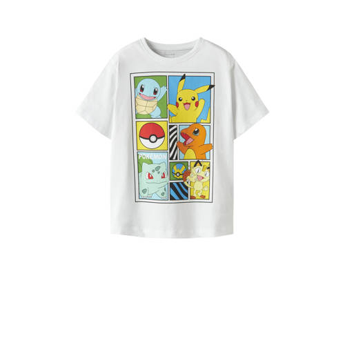 NAME IT KIDS Pokemon T-shirt wit Jongens Katoen Ronde hals Printopdruk - maat 122/128 afbeelding