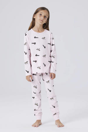 pyjama met all over print lichtroze