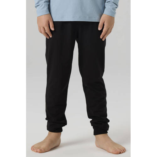 NAME IT KIDS pyjama lichtblauw/zwart Jongens Stretchkatoen Ronde hals Printopdruk - maat 98/104 afbeelding
