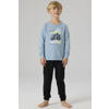 NAME IT KIDS   pyjama lichtblauw/zwart