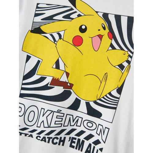 NAME IT KIDS Pokemon T-shirt wit Jongens Katoen Ronde hals Personage - maat 146/152 afbeelding