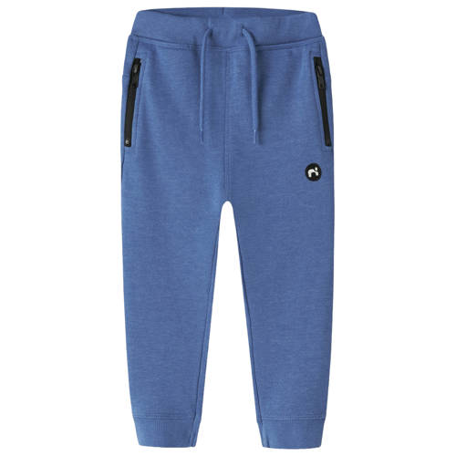NAME IT MINI slim fitjoggingbroek hardblauw Jongens Katoen Effen - maat 104 afbeelding