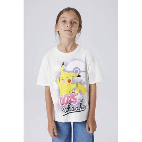 NAME IT KIDS Pokemon T-shirt wit Meisjes Katoen Ronde hals Personage - maat 116 afbeelding