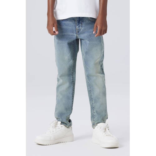 NAME IT KIDS slim fit jeans vintage medium blue Blauw Jongens Stretchkatoen - maat 128 afbeelding