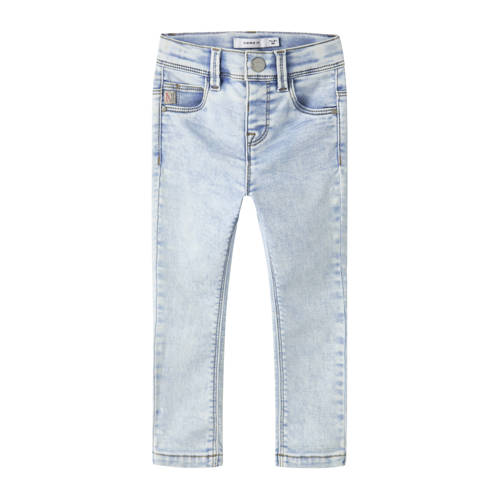 NAME IT MINI skinny jeans Blauw Meisjes Stretchkatoen Effen - maat 98 afbeelding