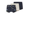 NAME IT MINI boxershort - donkerblauw/ecru (set van 3)