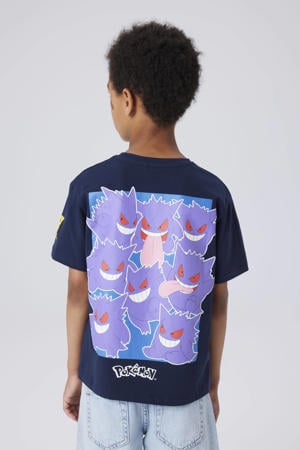 Pokemon T-shirt met backprint donkerblauw