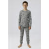 NAME IT KIDS   pyjama met all over print grijs melange