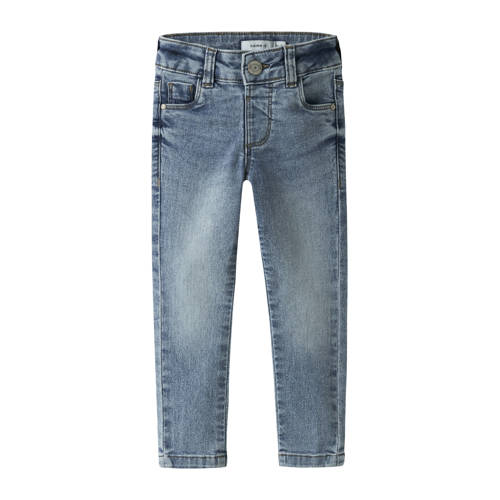 NAME IT MINI regular waist regular fit jeans medium blue denim Blauw Meisjes Stretchdenim - maat 128 afbeelding