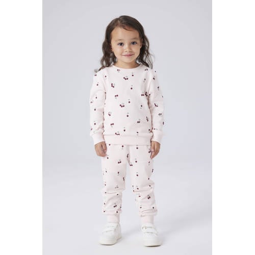 NAME IT MINI regular joggingbroek met hartjes Roze Meisjes Katoen Hartjes - maat 116 afbeelding