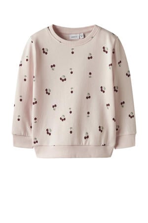 sweater met kersenprint roze
