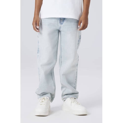 NAME IT KIDS straight leg jeans light blue denim Blauw Jongens Katoen Effen - maat 128 afbeelding