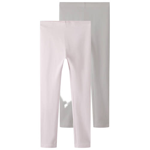 NAME IT KIDS legging NKFVIVIAN - set van 2 roze Meisjes Stretchkatoen Effen - maat 98/104 afbeelding