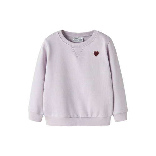 NAME IT MINI sweater lichtroze Meisjes Katoen Ronde hals Effen - maat 92 afbeelding