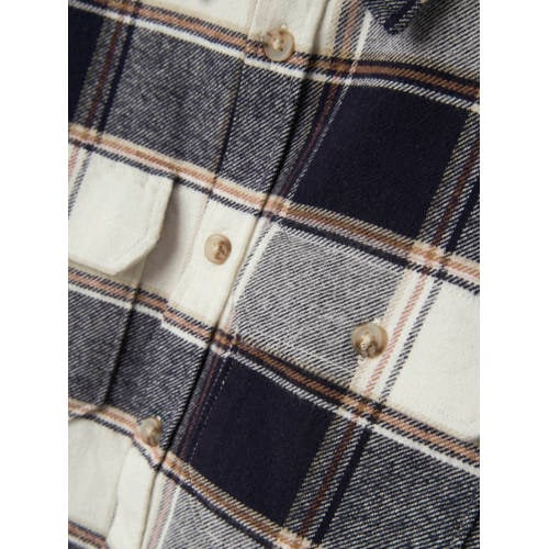 NAME IT MINI geruit overshirt donkerblauw Overhemd Jongens Katoen Klassieke kraag - maat 80 afbeelding