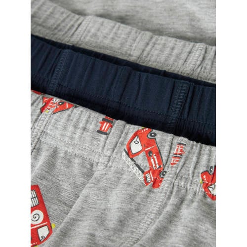 NAME IT MINI boxershort - set van 3 grijs melange/zwart Jongens Stretchkatoen - maat 98 afbeelding