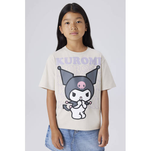 NAME IT KIDS Hello Kitty T-shirt grijs Meisjes Stretchkatoen Ronde hals - maat 116 afbeelding