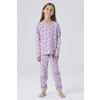 NAME IT KIDS pyjama met hartjes print paars