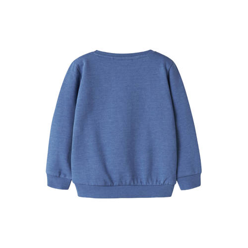 NAME IT MINI sweater blauw Jongens Katoen Ronde hals Effen - maat 80 afbeelding