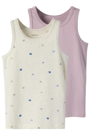 hemd - ecru/roze (set van 2)