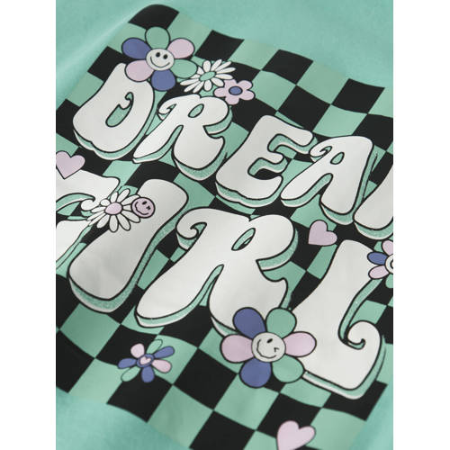 NAME IT KIDS T-shirt met backprint mintgroen Meisjes Katoen Ronde hals - maat 158/164 afbeelding