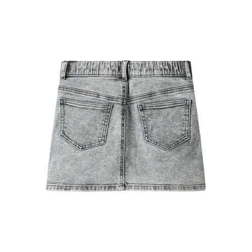 NAME IT KIDS denim spijkerrok grey denim Grijs Meisjes Stretchdenim Effen - maat 164 afbeelding