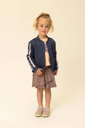 jasje voor binnen met backprint donkerblauw met glitter