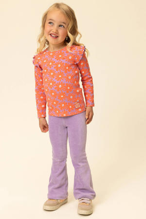 Mango Kids corduroy broek donkergroen | wehkamp