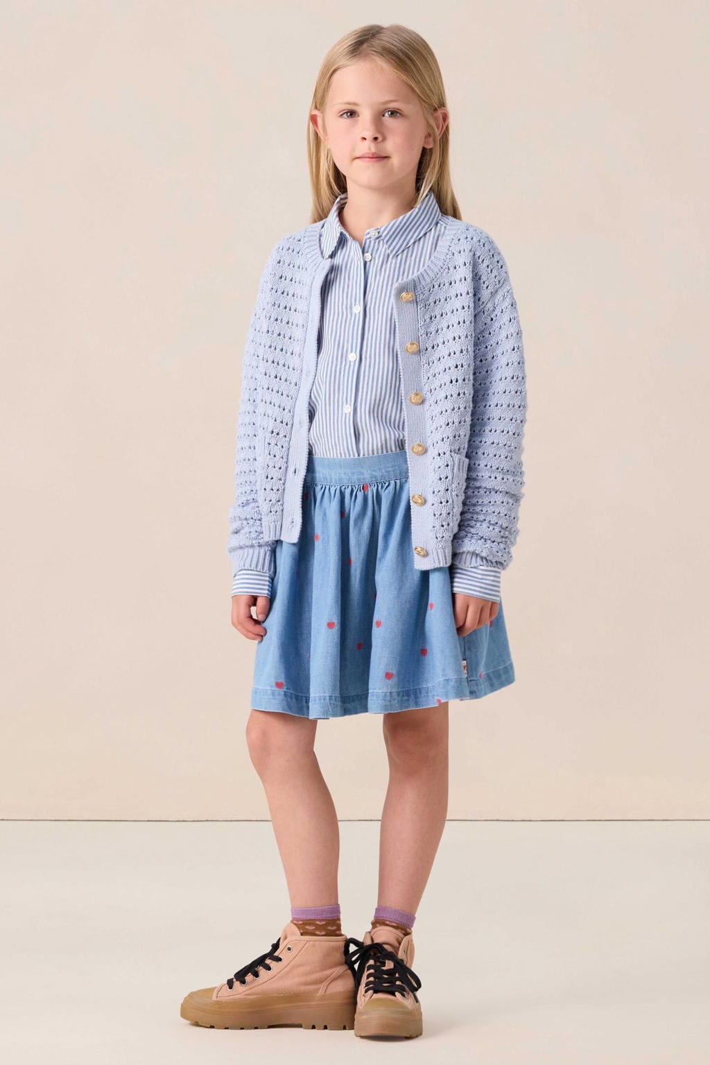 Sissy-Boy gebreid vest lichtblauw