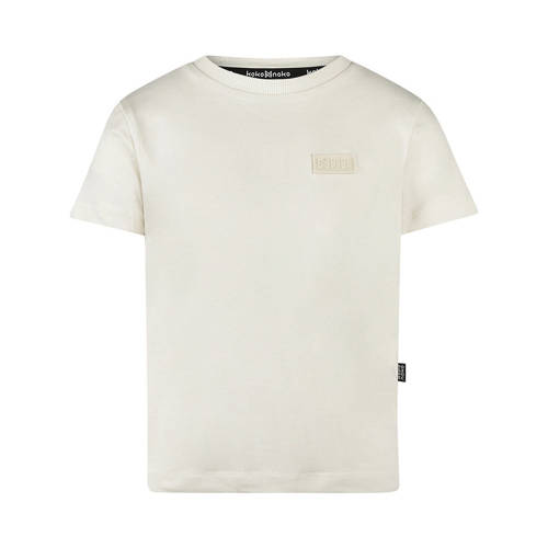 Koko Noko T-shirt ecru fijn gebreid Jongens Katoen Ronde hals Effen - maat 104 afbeelding
