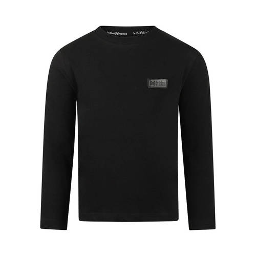 Koko Noko longsleeve zwart Jongens Katoen Ronde hals Effen - maat 134 afbeelding
