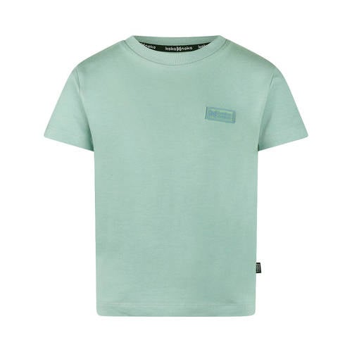 Koko Noko T-shirt lichtblauw fijn gebreid Jongens Katoen Ronde hals Effen - maat 110 afbeelding