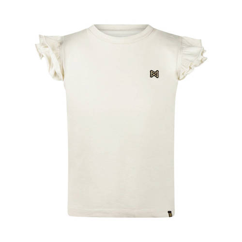 Koko Noko T-shirt ecru Meisjes Katoen Ronde hals Effen - maat 92 afbeelding