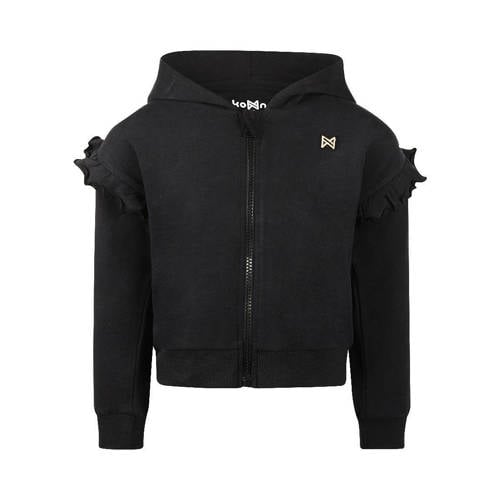Koko Noko sweatvest zwart Meisjes Katoen Capuchon Effen - maat 104 afbeelding
