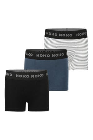 boxershort - donkerblauw/zwart/wit (set van 3)