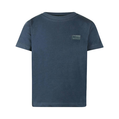 Koko Noko T-shirt donkerblauw fijn gebreid Jongens Katoen Ronde hals Effen - maat 98 afbeelding