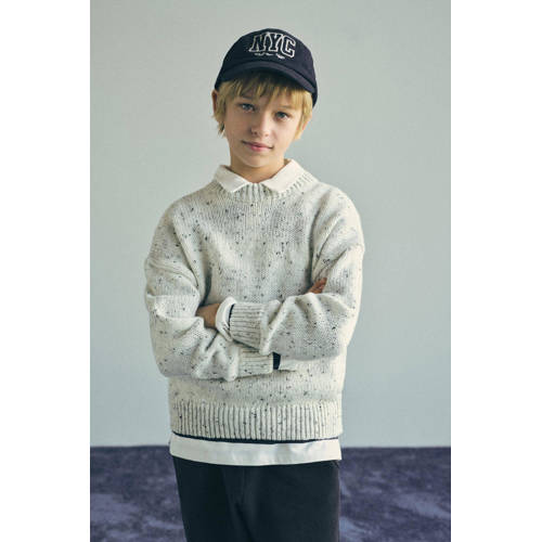 Mango Kids trui wit Meisjes Polyester Ronde hals All over print - maat 140 afbeelding