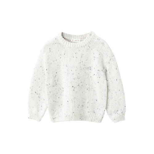 Mango Kids gebreide trui wit Meisjes Polyester Ronde hals All over print - maat 92 afbeelding