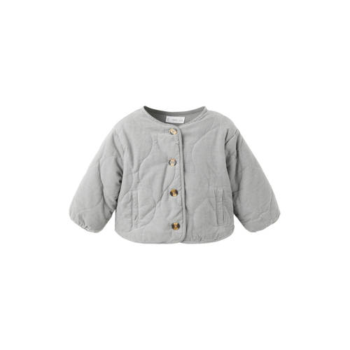 Mango Kids corduroy tussenjas grijs Effen - maat 80 afbeelding