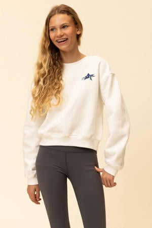 sweater met backprint wit