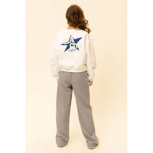 LOOXS 10sixteen sweater met backprint wit Backprint - maat 176 afbeelding
