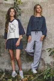 thumbnail: LOOXS 10sixteen wide leg casual broek lichtgrijs