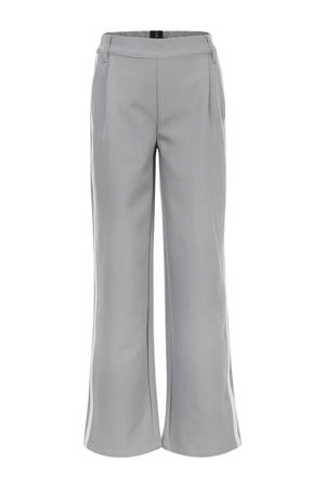 wide leg casual broek lichtgrijs