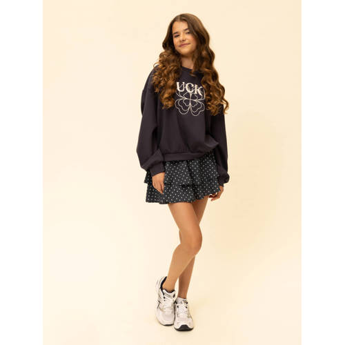 LOOXS 10sixteen sweater antraciet Grijs Printopdruk - maat 128 afbeelding