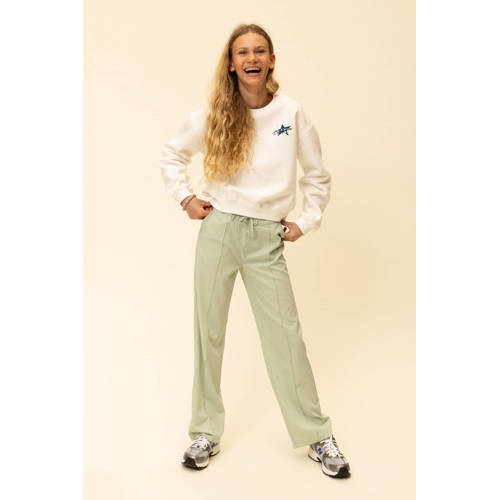 LOOXS 10sixteen Straight casual broek mintgroen Meisjes Polyester Effen - maat 134 afbeelding
